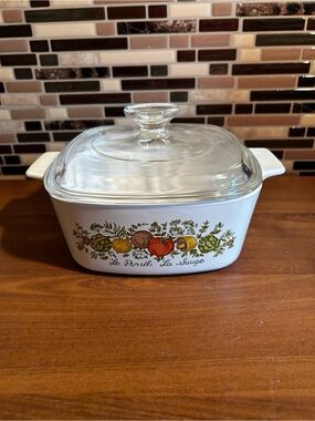 Vintage Corningware Spice of Life 1.5 Quart Casserole Dish with Lid A1 1/2-B